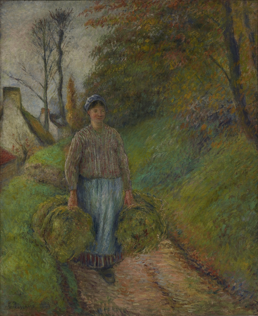 Peasant Woman Carrying Two Bundles of Hay