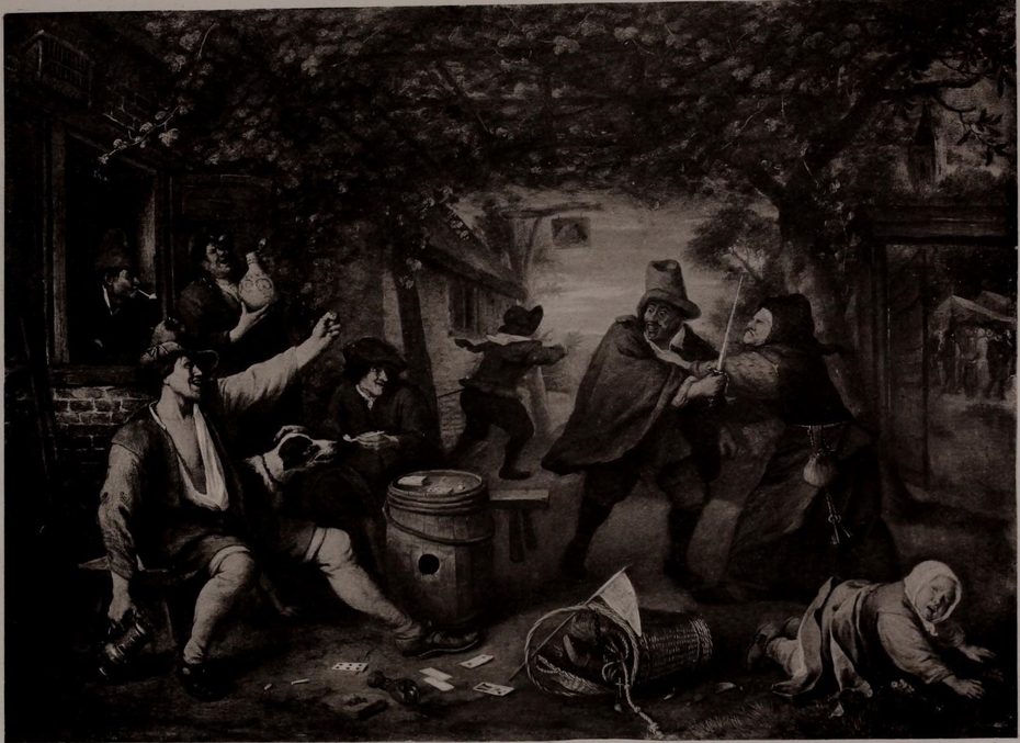 Peasants Quarrelling over Cards in an Arbour