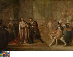 Peter Paul Rubens Accepting a Sword from Charles I of England by begin 19de eeuw Anonieme kunstenaar