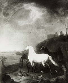 Pferde auf der Weide by Johann Georg de Hamilton