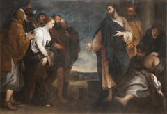 Pharisees bring a woman accused of adultery before Christ (John 8:2-11) by Anthony van Dyck