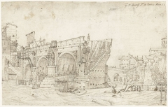 Ponte Rotto over de Tiber, Rome by Gerard ter Borch I