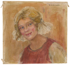 Portrait of a Girl Wearing a Headdress by Paula Maria Margarethe Thomass