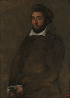 Portrait of a Man Holding Gloves by Jacopo Bassano