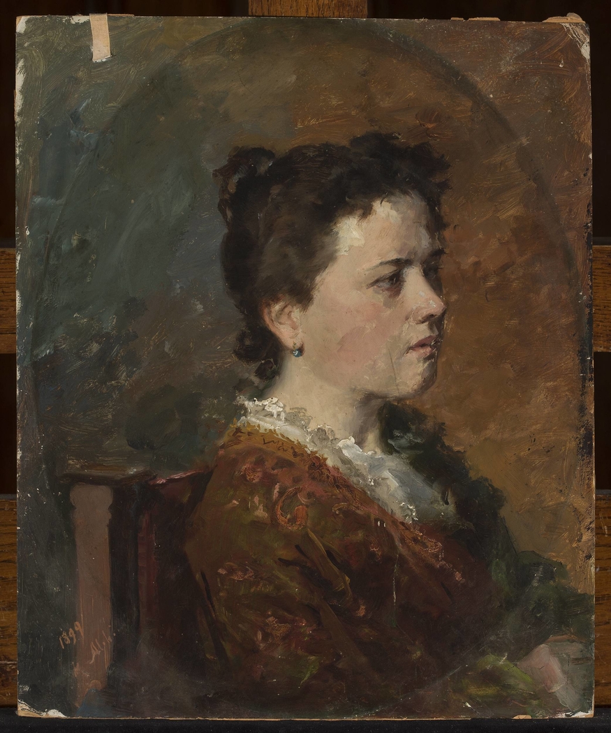 Portrait of a young woman, study