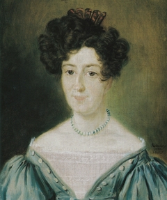 Portrait of Benedicte Dorthea Thaulow, b. Møinichen by Mathias Stoltenberg