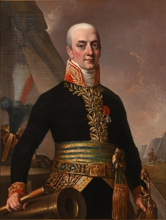 Portrait of General Jean-Baptiste Grégoire Delaroche by Johann Julius Heinsius