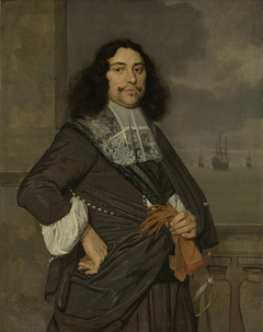 Portrait of Jan van Nes (1631-80). Vice admiral of Holland and West-Friesland by Ludolf de Jongh