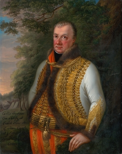 Portrait of Leopold Pálfy in a Landscape by Anonymous