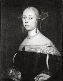 Portret van Johanna de Wildt (1640-1694), echtgenote van Lodewyck Wachendorff by Anonymous