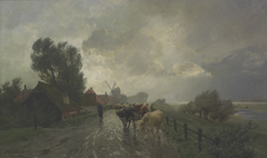 Regentag am Niederrhein by Hermann Baisch