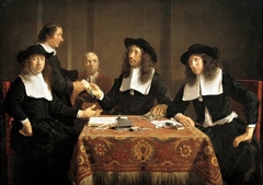 Regents of the Leproos-, Pest, and Dolhuis in Haarlem by Jan de Bray