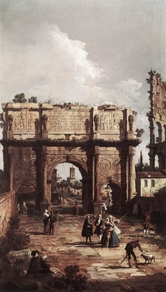 Rome: The Arch of Constantine by Canaletto