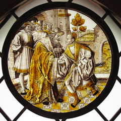 Roundel with Return of the Prodigal Son by Anonymous