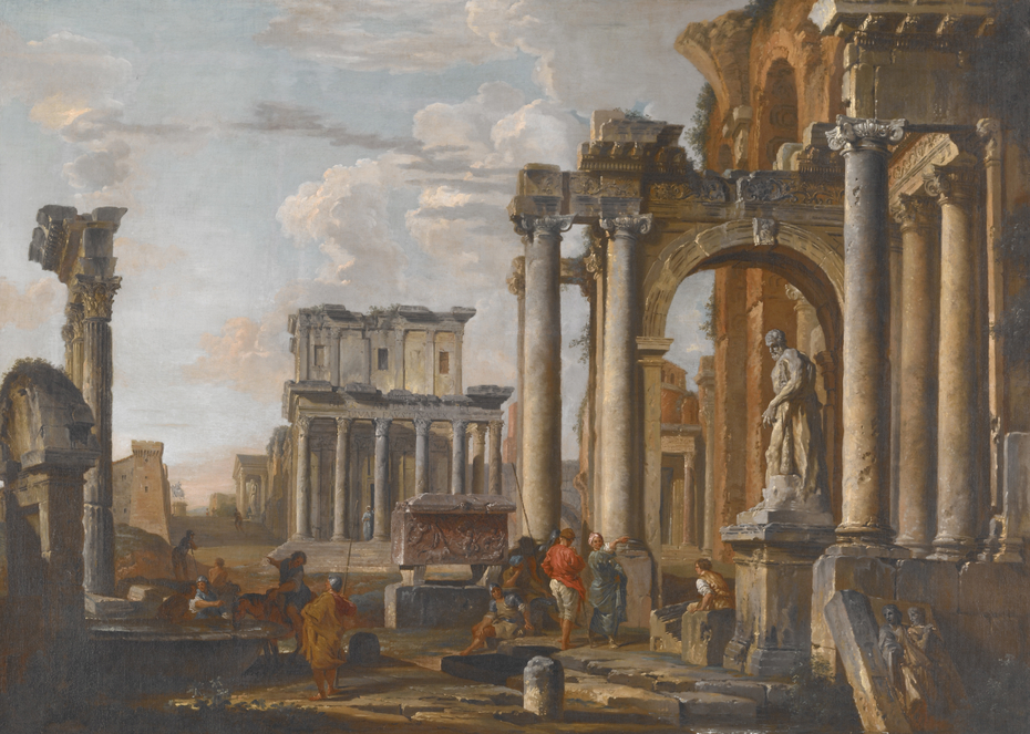 Ruins with the Temple of Antoninus and Faustina