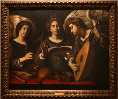 Saint Cecilia and two Angels Musicians