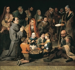 Saint Didacus of Alcalá feeding the poor by Bartolomé Esteban Murillo