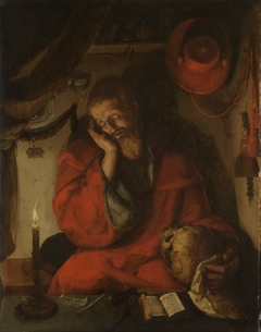 Saint Jerome in his study by candlelight by Aertgen van Leyden