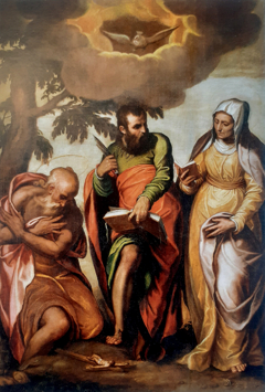 Santi Bartolomeo, Girolamo e Chiara by Paolo Farinati