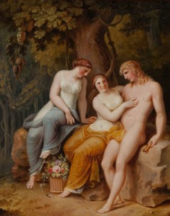 Schäfer und zwei Schäferinnen (Idyllen-Zyklus) by Johann Heinrich Wilhelm Tischbein