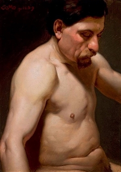 Semi-nude man by Jan Matejko