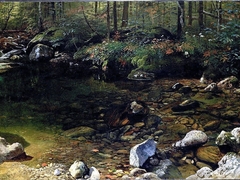 Shady Pool, White Mountains, New Hampshire by Albert Bierstadt