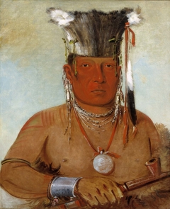 Sháw-da-mon-nee, There He Goes, a Brave by George Catlin