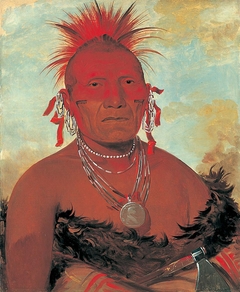 Shón-ka-ki-he-ga, Horse Chief, Grand Pawnee Head Chief by George Catlin