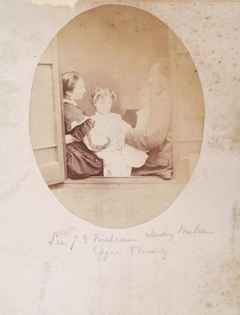 Sir JE Millais, Lady Millais, Effie and Mary at Window of Cromwell Street Home, from an album compiled by Sir John Everett Millais - Charles Dodgson - ABDAG012273 by Lewis Carroll