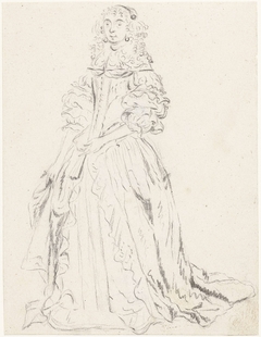 Staande jonge vrouw by Gesina ter Borch