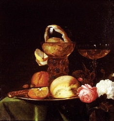 Still Life with Fruit and Roses