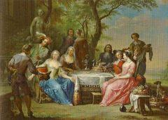 Tafelnde Gesellschaft by Franz Christoph Janneck