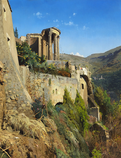 Temple of the Sibyl at Tivoli by Peter Mork Mönsted