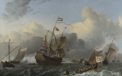 The Eendracht and a Fleet of Dutch Men-of-war by Ludolf Bakhuizen