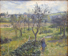The Gardens at Le Valhermeil, Auvers-sur-Oise by Camille Pissarro