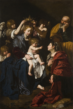 The Holy Family with Saint Catherine by Bartolomeo Cavarozzi