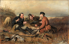 The Hunters at Rest by Vasily Perov