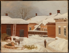 The Liljenstrand House in Winter by Magnus von Wright