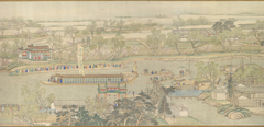 The Qianlong Emperor's Southern Inspection Tour, Scroll Six: Entering Suzhou along the Grand Canal by Xu Yang