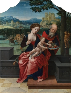 The Rest on the Flight into Egypt by Master of the Female Half-Lengths