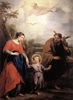 The Return from Egypt, also : Holy Family and Trinity. by Jacob de Wit