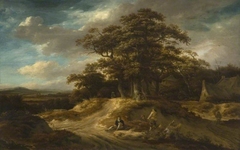 Travellers at the Edge of a Village by Roelof Jansz van Vries