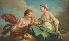 Two Nymphs, Allegory of the Five Senses