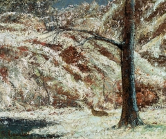 Winter landscape with a deer by Gustave Courbet