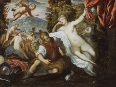Venus and Mars with Cupid and the Three Graces in a Landscape