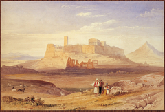 View of Athens with the Acropolis and the Odeion of Herodes Atticus by Purser William