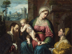 Virgin and Child, with Two Donors