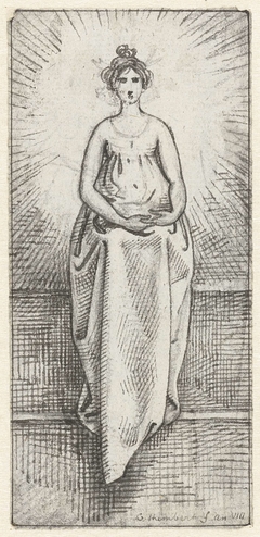 Vrouw in stralenkrans by David Pièrre Giottino Humbert de Superville