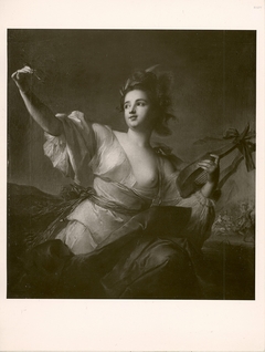 Weibliche Figur mit Harfe (Muse mit Lyra)