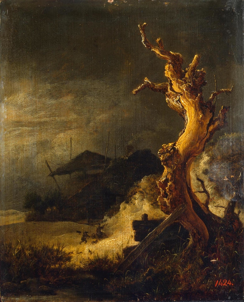 Winter Landscape with a Dead Tree